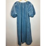 Never A Wallflower Women's Size S Blue Puff Sleeve Midi Dress EUC Photo 1