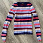 Forever 21 Striped Retro Sweater Top Long Sleeve Ribbed Crewneck 90s Medium Photo 0