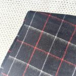 Burberry Vintage Blue Red White Nova Check Plaid Grid Cashmere Long Fringe Scarf Photo 2