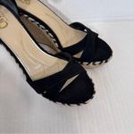 Circus by Sam Edelman Sam Edelman Circus Black Suede Espadrille Wedge Sandals Womens 9.5 Beachy Summer Photo 7