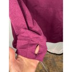 Duluth Trading Co 1X Magenta Heathered Cowl Neck Thumbhole Tunic Top Purple Photo 3