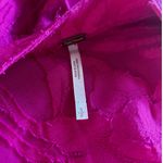 Free People  Hot Pink Floral Print Blouson Sleeve Oversize Long Sleeve Blouse Photo 4