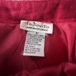 Talbots  Womens Linen Pencil Skirt Size 4 Red Irish Linen‎ Button Detail Photo 3