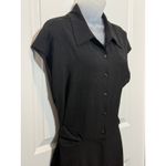 Nine Britton NWT  Black Cap Sleeve Collared Wide Leg Jumpsuit Large Stichfix Photo 1