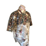 Vintage Denim Republic Animal Blouse L XL Brown Size L Photo 2