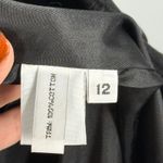 VTG Black Wool Hooded Velvet Trim Long Coat Witchy Dark Academia Core Gothic 12 Photo 5