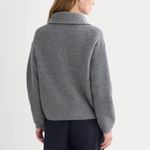 Everlane The Half-Zip Sweater in Luxe Merino Heathered Mid-Grey, Size Small Photo 3
