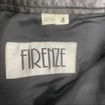 Firenze 100% Leather Black High Waist Straight Leg Trouser Pants 4 Photo 3