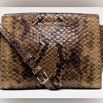 Michael Kors Medium Selma Messenger Sand Snake Print Leather crossbody bag Photo 0