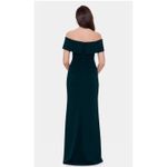 XScape  Women's Long Scuba Crepe Off-The-Shoulder Dress 3008X Size 4‎ Ruffle! Photo 1