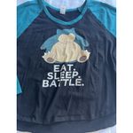 Pokémon  Snorlax Baseball Tee Size 3x Sleep Shirt Casual Top Photo 2