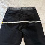 Loft  Black Straight Leg Jeans with leather Trim Waist Size 27 Photo 7