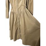 Donna Morgan Corduroy Button Front Midi Dress with Ruffle Collar Tan Size S Photo 2