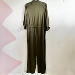 Chico's  Green Utility Jumpsuit Size 2 Large Boho Minimalist Casual Retro‎ Photo 2