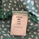 Amazon - Polka Dot Wrap V Neck Mini Ruffle Dress, Green/White, Size S, NWOT Photo 6