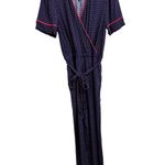 Draper James  self tie romper navy red floral size Medium‎ Photo 0