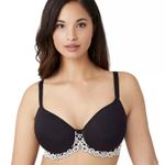 Wacoal  853191 Embrace Lace T-shirt Bra Lined Foam Cups UW Size 38D Black White‎ Photo 0