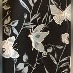 Devine Bkack dress with butterfly print design(textured)grayish blue, cap sleeve Black Size 0 Photo 8