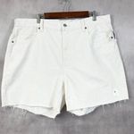 Old Navy  Womens Hot Dad Short Size 16 Calla Lily White Denim Coastal Core Summer Photo 0