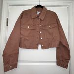 Forever 21 New, Premium Button Down Long Sleeve Denim Crop Jacket Size M Photo 2