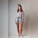 Rareraw Velvet Stripe Ribbon Knot Candy Cane Christmas 2pcs Pajama Set M Red Size M Photo 2