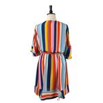 City Chic Wrap Dress Ruffle Sleeve Belted Pink Multi Stripe Women’s Plus Size 24 Photo 7