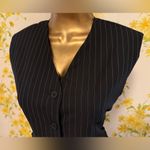 Black Pinstripe Women's Vest size S Photo 2