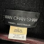 Vivian Chan Shaw Scallop Hem Duster Cardigan Sweater Black Large Open Photo 9