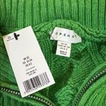 Topshop Green Oversized Collared Cable Knit Quarter Zip Sweater XS Photo 6