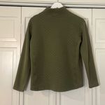 L.L. Bean green quilted funnel neck pullover sweater small Photo 7
