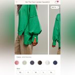 Free People NWT We The Free Camden Sweatshirt - jolly rancher green - XS Photo 5