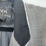 Escada Glen Plaid Wool Silk Skirt Suit Size EU 38 US 8 Black White Photo 4