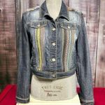 Hot Kiss Denim Jean Jacket Western Southwestern Embroidered size M Photo 0
