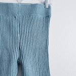 Urban Outfitters Kadin Knit Blue Ribbed Distressed Biker Shorts Photo 2
