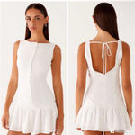 Peppermayo  Dress Mini White Linen Photo 1