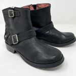 Retro London Underground Short Biker Boot size 6.5 Black Leather Moto Photo 4