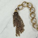 Gold Chain Link Belt with Tassel Charm Photo 6