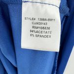 Slinky Brand  dress 1X off shoulder tiered ruffle hem shift stretch travel blue Photo 8