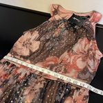 Candelite formal maxi dress, floral peonies, blush pink, gold polka dots S, NWT Tan Photo 7