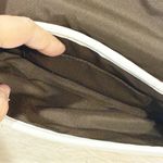 Coach Straw Raffia Summertime White Gold Leather Turn Buckle Wristlet Clutch Photo 4