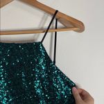 Lulus Casmar Dark Green Sequin Mini Dress size XS Photo 5