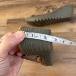 Fly London  Yapi Metallic Gold Leather Ghillie Wedge Sandals Photo 9