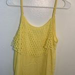 Charming Charlie Sleeveless Sun Dress Yellow Lattice Overlay Photo 2