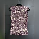 BOHO Chic Printed Corporate Sleeveless Classy Tank Top Women’s Sz M EUC Purple Size M Photo 1