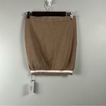 superdown NEW  Bonnie Varsity Skirt size medium tan white Photo 6