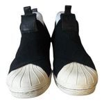 Adidas  Superstars Women Slip On Shoes Size 5.5 Black White Flat Heel Photo 2