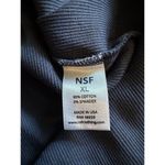 NSF Collins Ribbed Short Sleeve Crewneck Bodycon Midi Dress in Deep Sea Blue Photo 6