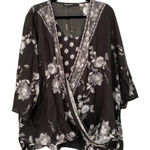 Tolani  Floral Print Surplice Wrap Blouse NEW Photo 0