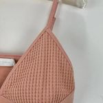 Jonathan Simkhai Crop Top Bralette Waffle Knit Cotton Rose Pink Medium NWT Photo 6