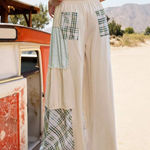 Boutique Boho Patchwork flared wide leg pants Photo 5